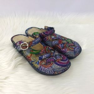 Alegria Professional Cathedral Nurses/Doctor/Chef Shoes Leather Clog Size 39
